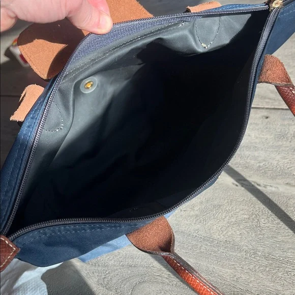 Vintage Longchamp Le Pliage “Shopping” Tote – Navy - Picture 10 of 15